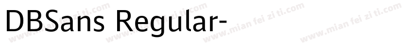DBSans Regular字体转换